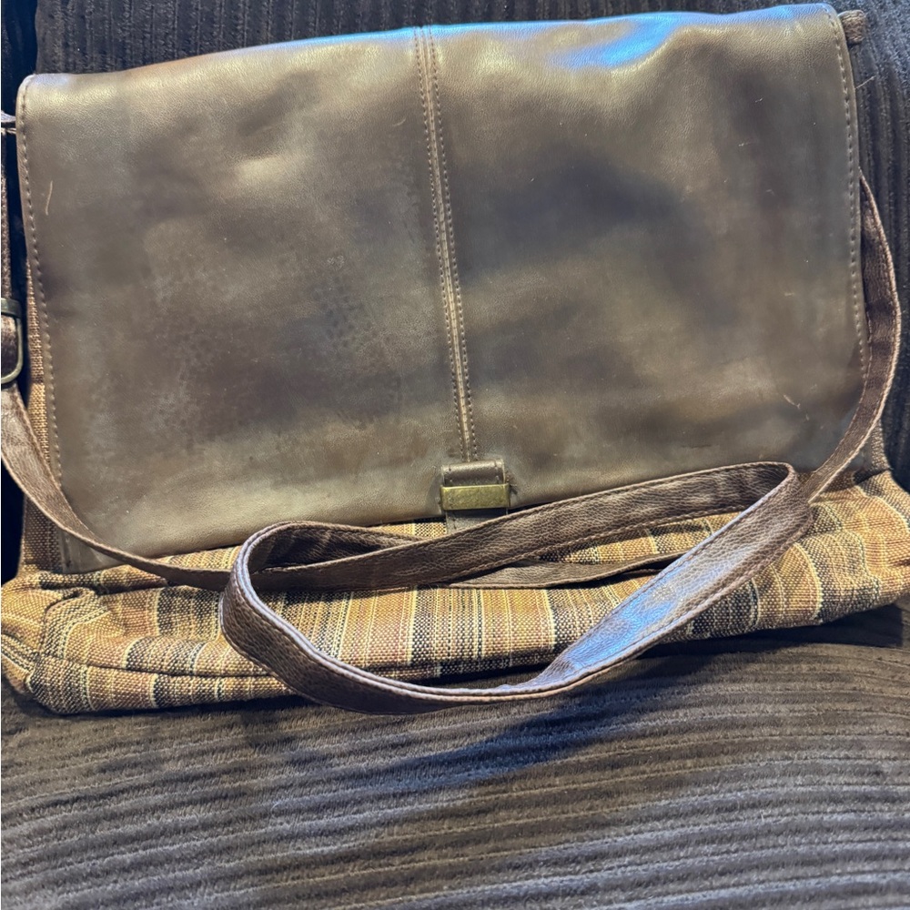 Brown Leather Messenger Bag